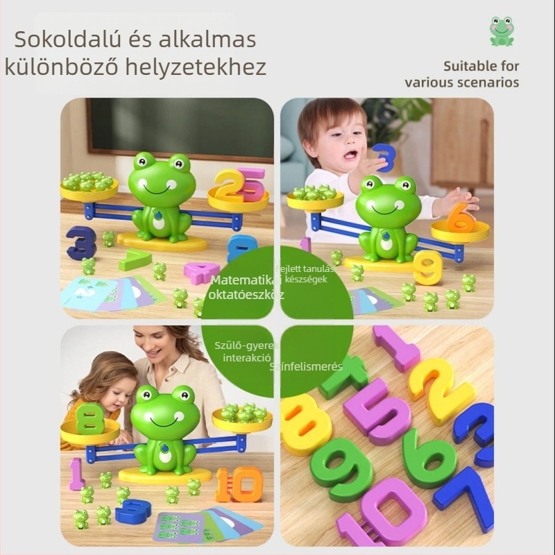 Qiwang gyerekeknek szánt oktató játék: digitális béka egyensúly, műanyag, szellemi fejlesztés, fizika tanulás, 7–14 évesek