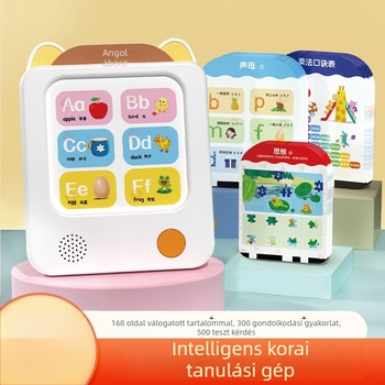 Kártyás olvasó toll gyerekeknek, nyelv, matematika és angol nyelv tanulásához — elektromos, újratölthető, érintésre reagáló, műanyag test, 0-3 éveseknek