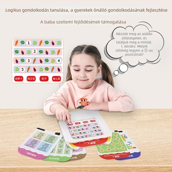 Kártyás olvasó toll gyerekeknek, nyelv, matematika és angol nyelv tanulásához — elektromos, újratölthető, érintésre reagáló, műanyag test, 0-3 éveseknek