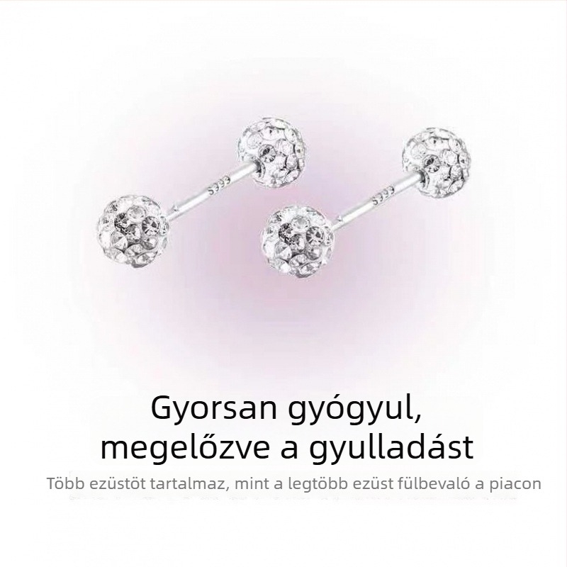 Műgyöngyös fülbevalók, U-formájú, minimalist stílus, galvanizált bevonattal