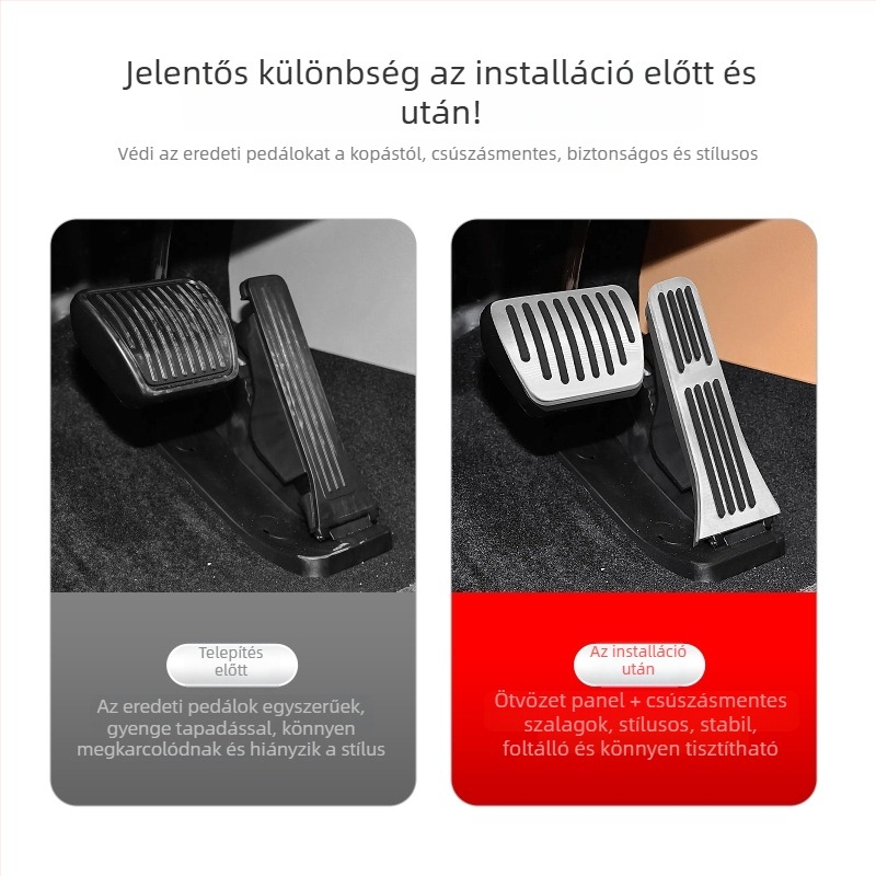 Alumíniumötvözet pedálkészlet gáz- és fékpedálhoz a Lantu Dreamer, Confidant és Lantu FREE-hoz — csúszásmentes vezető pedál automata váltóhoz