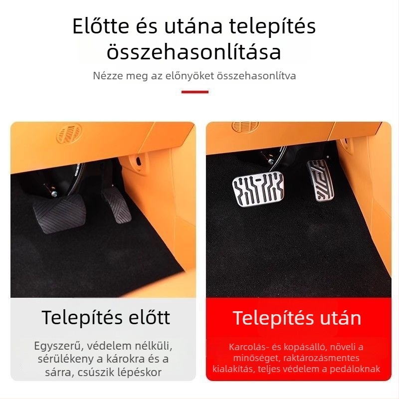 Lexuan automata váltóhoz alumínium ötvözetű gáz- és fékpedál felújító készlet – belső módosítás