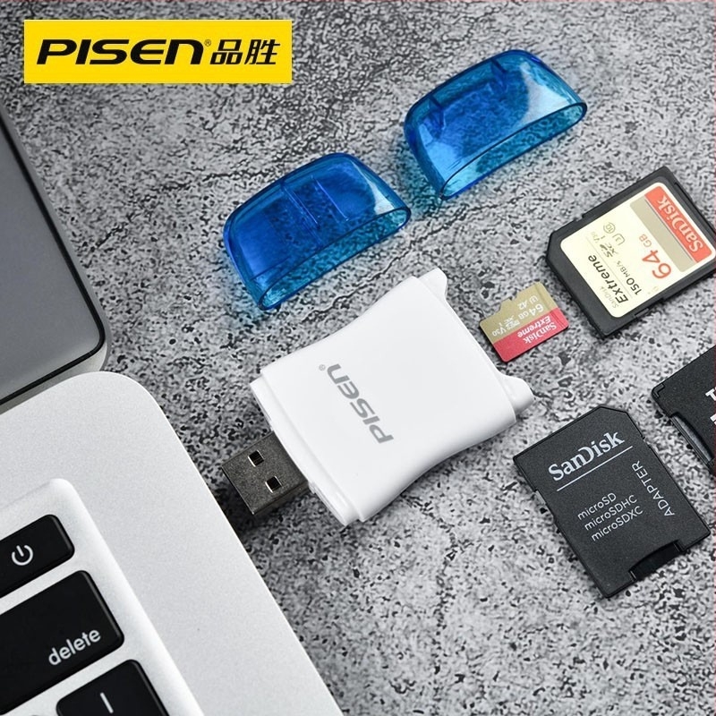 Pisen Color Arc 2 az 1-ben USB 2.0 SD/TF kártyaolvasó számítógépekhez