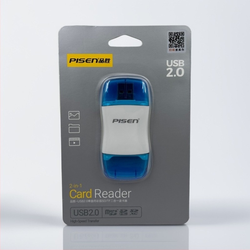 Pisen Color Arc 2 az 1-ben USB 2.0 SD/TF kártyaolvasó számítógépekhez