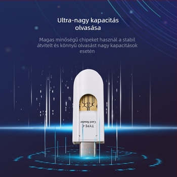 Type-C USB 2.0 kártyaolvasó OTG – SDHC/TF/MicroSD támogatás, külső, Windows 7 kompatibilis