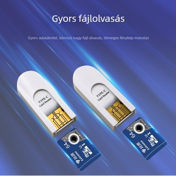 Type-C USB 2.0 kártyaolvasó OTG – SDHC/TF/MicroSD támogatás, külső, Windows 7 kompatibilis