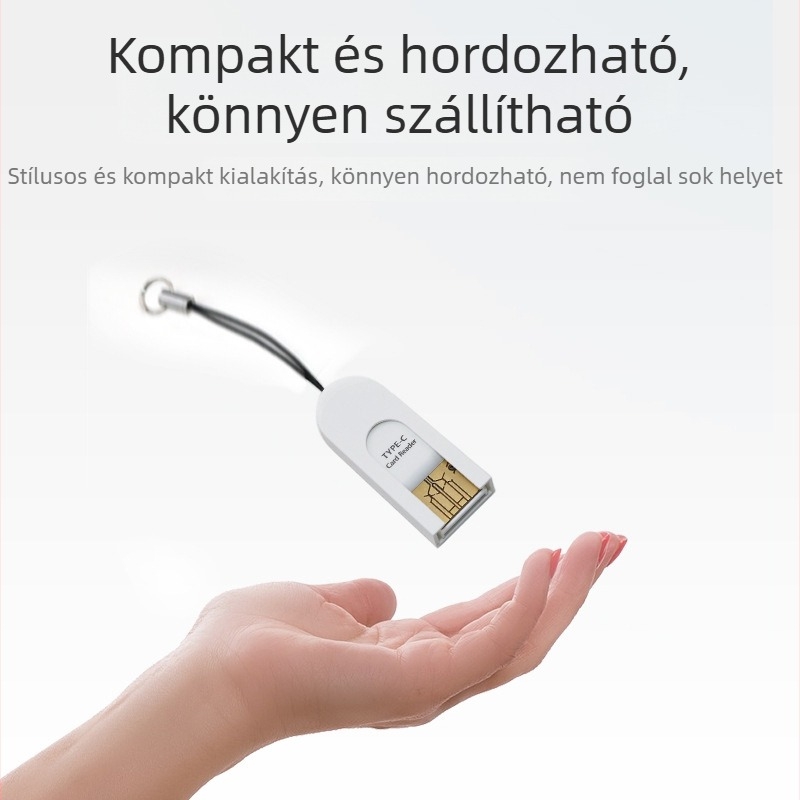Type-C USB 2.0 kártyaolvasó OTG – SDHC/TF/MicroSD támogatás, külső, Windows 7 kompatibilis