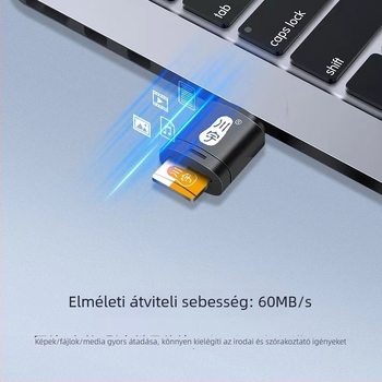 USB TF-kártyaolvasó, modell 286 – mini, külső, USB 2.0, TF-támogatás