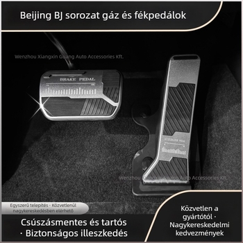Alumínium ötvözet pedálvédő burkolat gáz- és fékpedálhoz, csúszásmentes, BJ40-hez kompatibilis, automata váltó, testreszabható feldolgozás