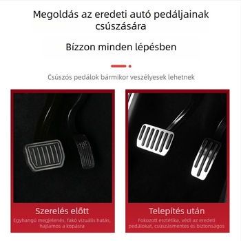 Tesla Model 3/Y alumínium ötvözet pedálkészlet lábtámasz belső dekorációval automata váltóhoz