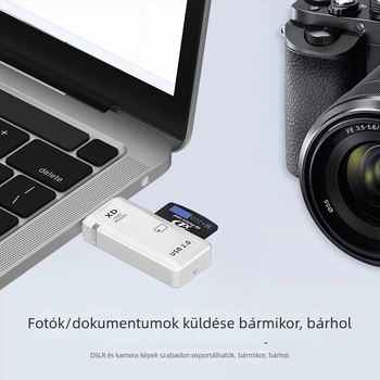 XD kártyaolvasó OTG-hez iPhone/iPad/Android‑hoz — All-in-One USB 2.0 konverter, modell XD, külső telepítés, 1 év garancia