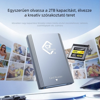 CFexpress kártyaolvasó Type-C USB 2.0 külső alumíniumötvözet