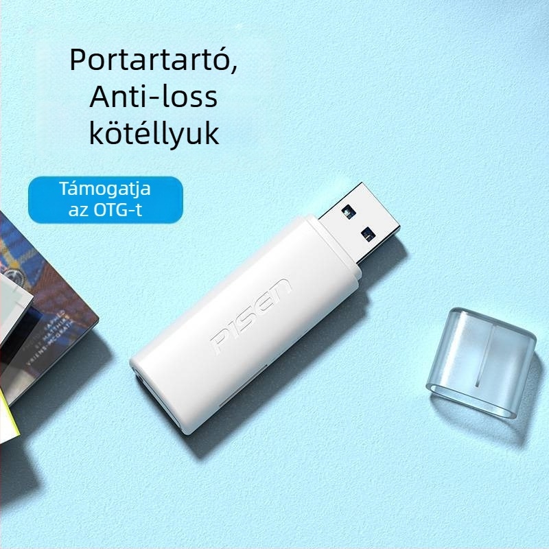 Pisen USB 3.0 gyorskártyaolvasó - All-in-One SD/TF olvasó, külső, Ts-e147 modell, Windows 7 kompatibilis