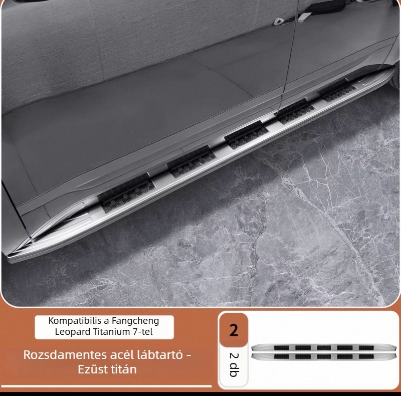 Oldalsó pedálvédő burkolat Leopard Titanium 7-hez, rozsdamentes acél pedálpanel küszöbcsík — Ganganghao