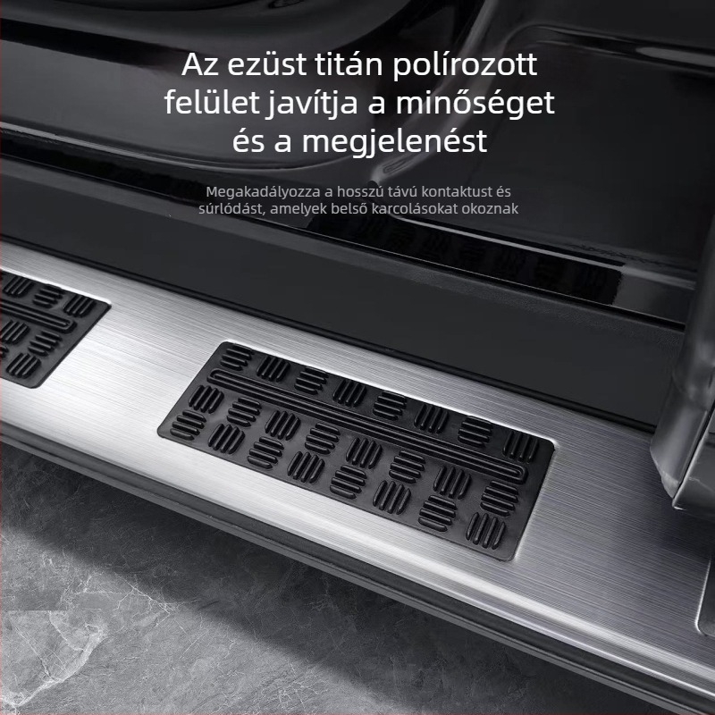 Oldalsó pedálvédő burkolat Leopard Titanium 7-hez, rozsdamentes acél pedálpanel küszöbcsík — Ganganghao