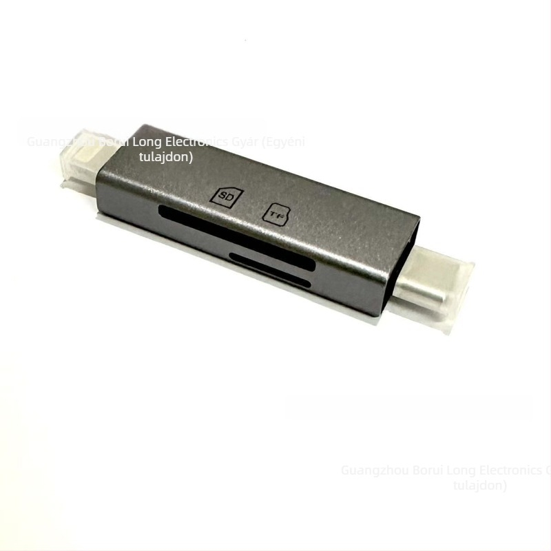 Type-C OTG kártyaolvasó – SD/TF támogatás, USB 2.0, külső telepítés, Android telefonhoz kompatibilis, fém ház