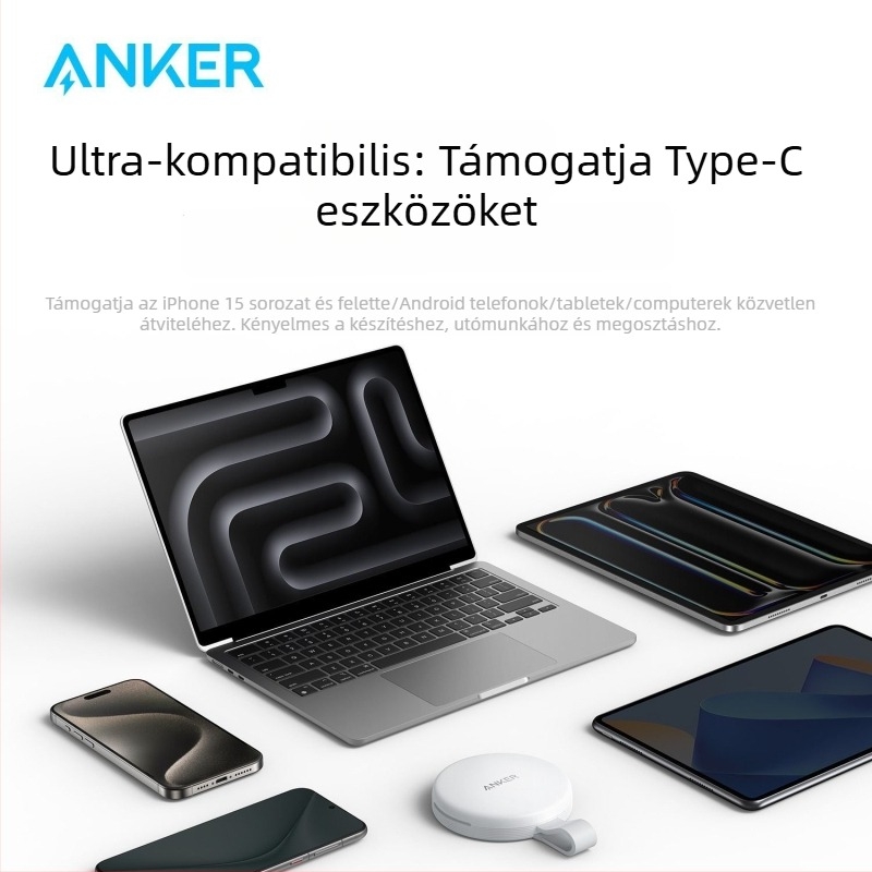 Anker SD/TF kártyaolvasó – USB-C, USB 2.0, 2-in-1, beépített, műanyag