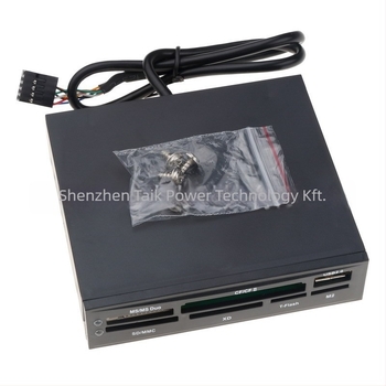 HDH-828B Belső USB 2.0 All-in-One kártyaolvasó, beépített, támogatja CF/SD/SDHC/MMC Plus/TF, Windows-kompatibilis