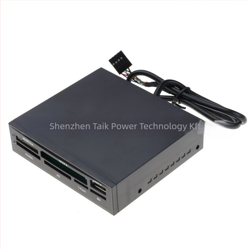 HDH-828B Belső USB 2.0 All-in-One kártyaolvasó, beépített, támogatja CF/SD/SDHC/MMC Plus/TF, Windows-kompatibilis
