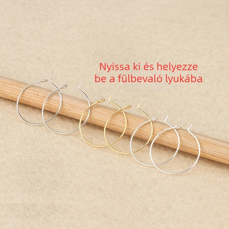 S925 ezüst DIY fülhorgok nőknek – minimalist ékszeralkatrészek