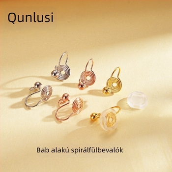 S925 ezüst fülklipsz, uniszex, geometriai eredeti dizájn, elektroplatírozás