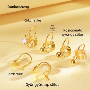 S925 ezüst fülklipsz, uniszex, geometriai eredeti dizájn, elektroplatírozás