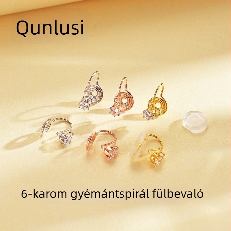 S925 ezüst fülklipsz, uniszex, geometriai eredeti dizájn, elektroplatírozás