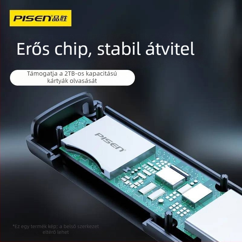 USB 3.0 kártyaolvasó SD és microSD-hez — SD+TF kettős olvasó, PC+ABS, Windows 7 kompatibil