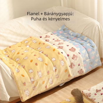 Flanel anyagú háziállat matrac macskának és kutyának, meleg és vastag alvófészek őszre és télre