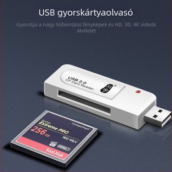 Gyors CF Kártya Olvasó CNC Géphez — USB 2.0 Interfész, TF Kártya Támogatás