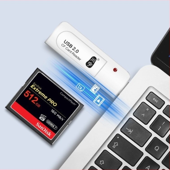 Gyors CF Kártya Olvasó CNC Géphez — USB 2.0 Interfész, TF Kártya Támogatás