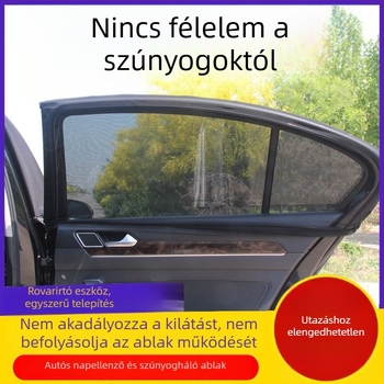 Autó oldalsó ablakokra szúnyogháló – lélegző hálószövésű függöny, napvédő és hőszigetelő árnyékoló