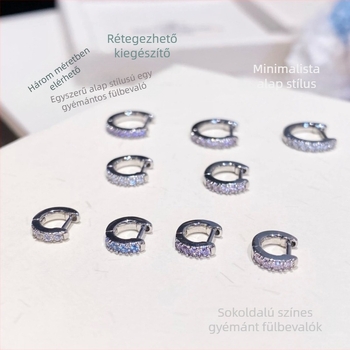 Réz fülbevalók – Geometriai kör alakú, egyszerű dizájn, elektroplakálás, nőknek