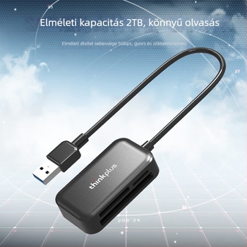 Lenovo TC102 USB 3.0 Három az egyben kártyaolvasó — CF/SD/TF, külső, Windows 7 kompatibilis