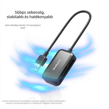 Lenovo TC102 USB 3.0 Három az egyben kártyaolvasó — CF/SD/TF, külső, Windows 7 kompatibilis
