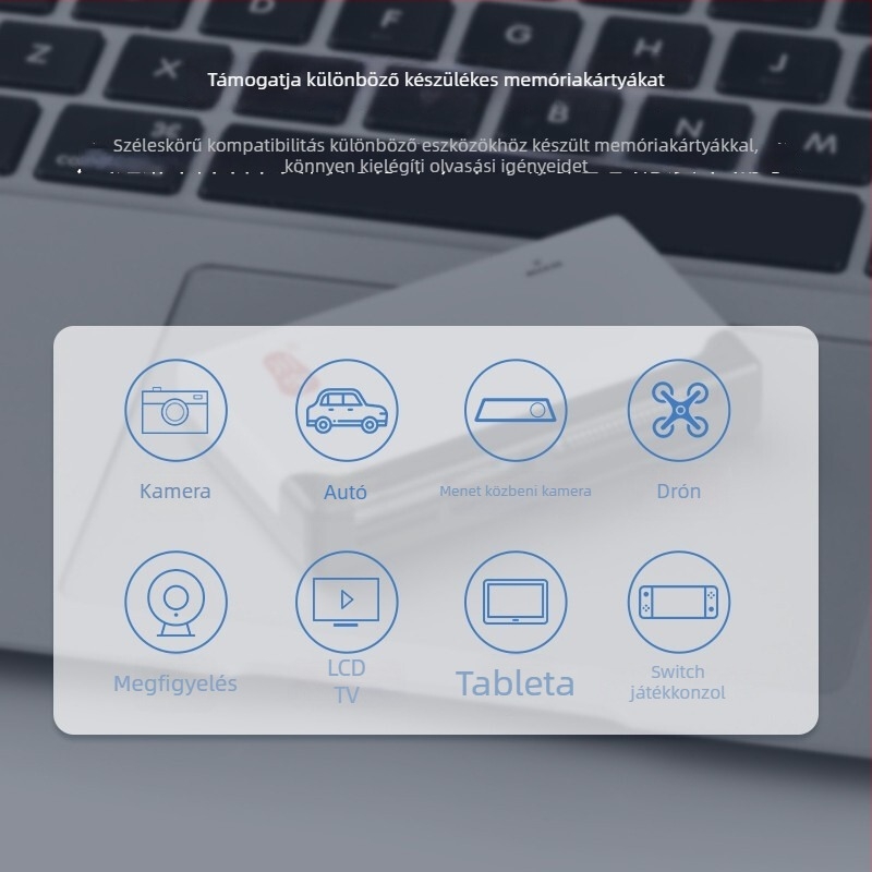 C235 USB 2.0 hat egyben kártyaolvasó – CF/SD/SDHC/TF/MS/M2/XD támogatás