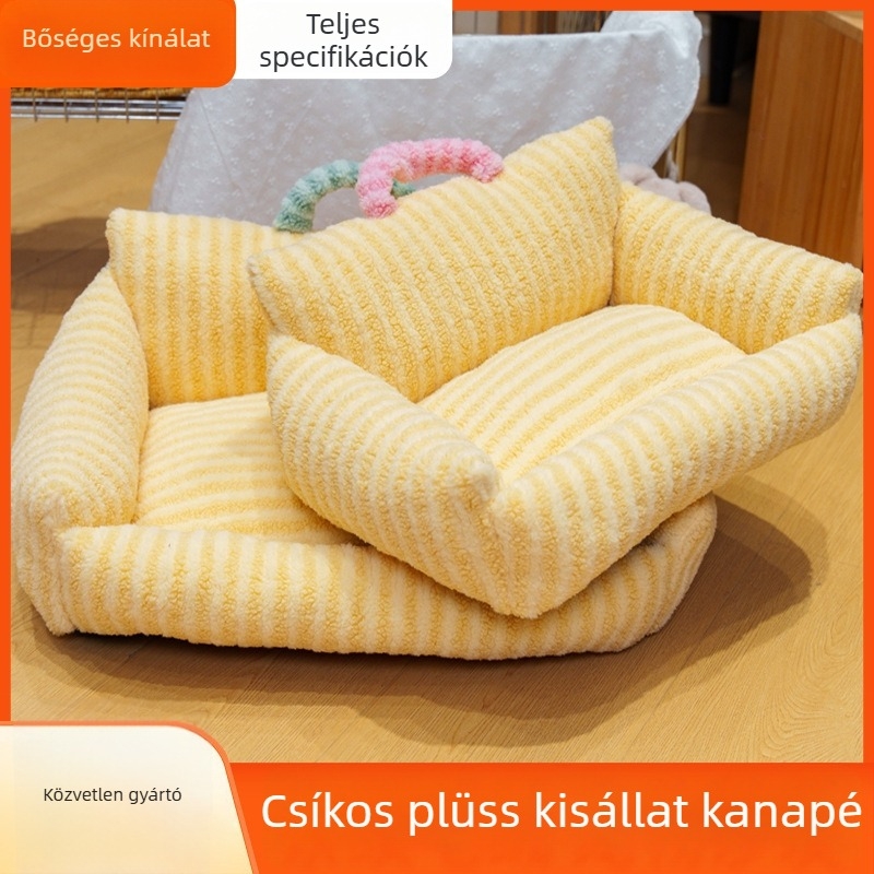 Téli meleg kisállatfészek – plüss fekhely macskáknak és kutyáknak, egész éves használatra