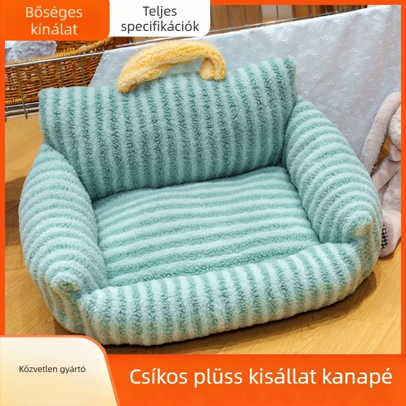 Téli meleg kisállatfészek – plüss fekhely macskáknak és kutyáknak, egész éves használatra