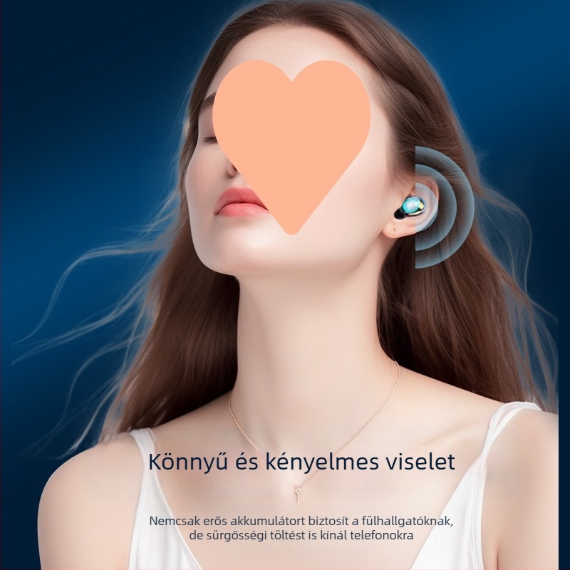 Valódi vezeték nélküli gamer fülhallgató, Esports stílus, Sztereó hangzás, >8 órás akkumulátor, IPX6 vízálló, Bluetooth hatótáv 10 m