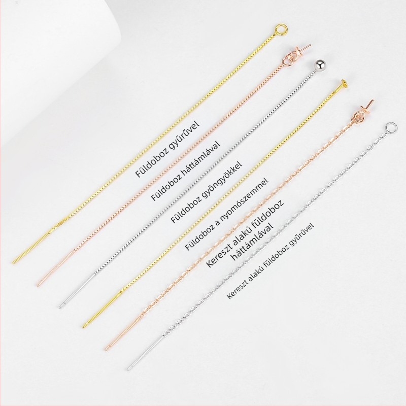 Fülbevalók – 925 ezüst, Geometriai design, Eredeti dizájn, Yu Qun márka, Termékkód T49641