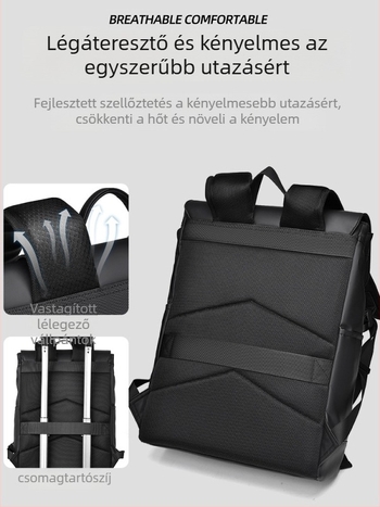 Elgent férfi PU vízálló hátizsák, 20–35L, szabadidős utazáshoz