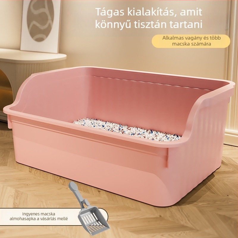 Macska almotálca, félig zárt kialakítás, PVC anyag, alkalmas macskáknak