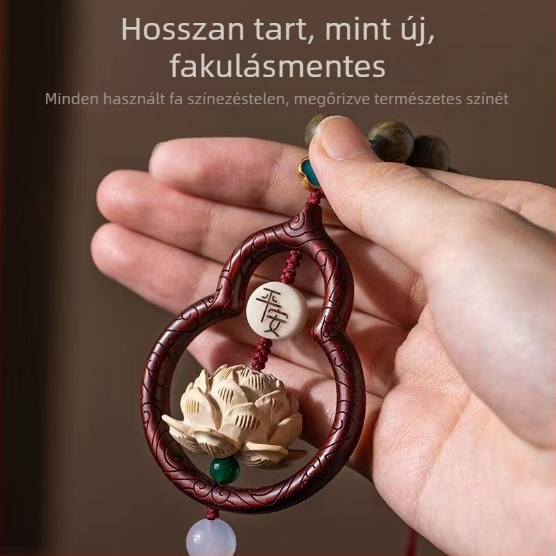 Autó dísz függő – faanyag, kínai hagyományos stílus, beltéri dekoráció