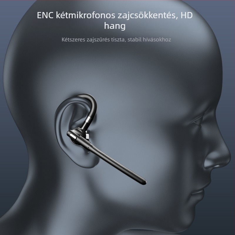 YYK-526 Bluetooth mono headset hívás zajcsökkentéssel és AI fordítással, Bluetooth 5.4, 10 m hatótávolság, több mint 8 óra akkumulátoros üzemidő