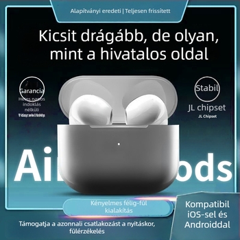 Apple-kompatibilis vezeték nélküli fülhallgatók — Bluetooth 5.3, zajcsökkentés, vezeték nélküli töltés, akár 8 óra üzemidő
