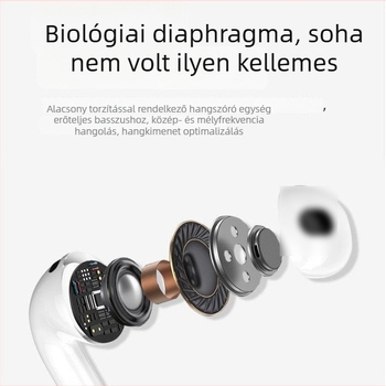 Apple-kompatibilis vezeték nélküli fülhallgatók — Bluetooth 5.3, zajcsökkentés, vezeték nélküli töltés, akár 8 óra üzemidő
