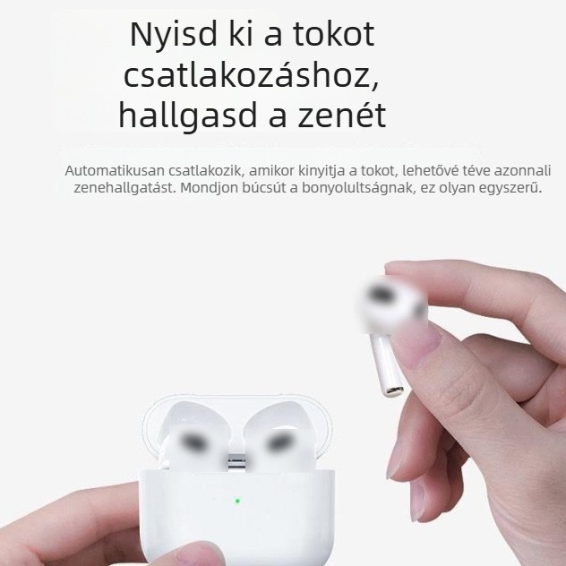 Apple-kompatibilis vezeték nélküli fülhallgatók — Bluetooth 5.3, zajcsökkentés, vezeték nélküli töltés, akár 8 óra üzemidő