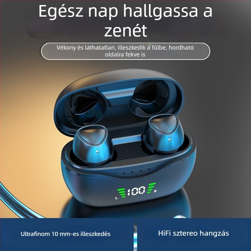 X-Kemi Bluetooth fülhallgató – mini in-ear, sztereó, Bluetooth 5.0, 24 órás üzemidő, 10 m hatótáv, többpontos csatlakozás