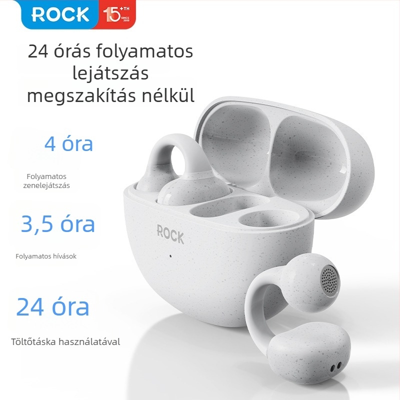 EB500 Vezeték nélküli fül-clip fejhallgató, Bluetooth 5.4, IPX6 vízálló, 4-8 órás üzemidő, ABS ház