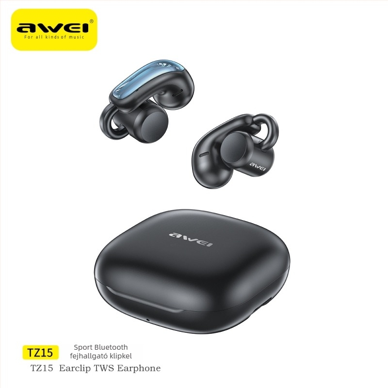 TZ15 Fülcsipeszes Bluetooth headset — Bluetooth 5.4, 10 m hatótáv, 4–8 óra üzemidő, sztereó hang